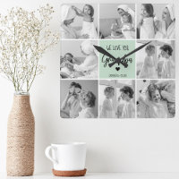 Collage Photo Best Grandpa Ever Pastel Mint Gift