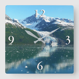 Relógio Quadrado College Fjord I Beauful Alaska Photoographic