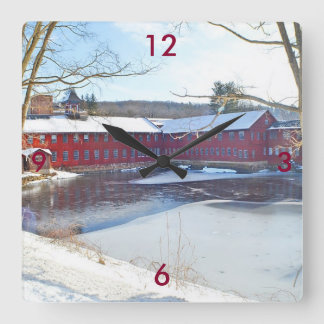 Relógio Quadrado Collins Company Wall Clock