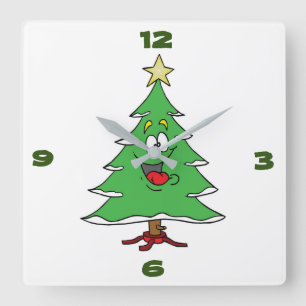 RELÓGIO QUADRADO ** COLOCAÇÃO DE ÁRVORE DE NATAL DE CARTOON**