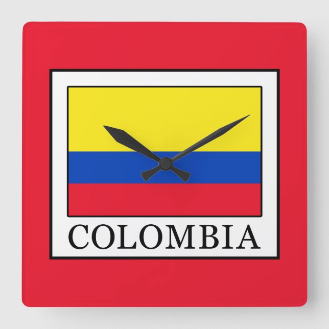 Relógio Quadrado Colômbia (Frente)