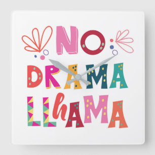Relógio Quadrado Colorido nenhum lama do drama