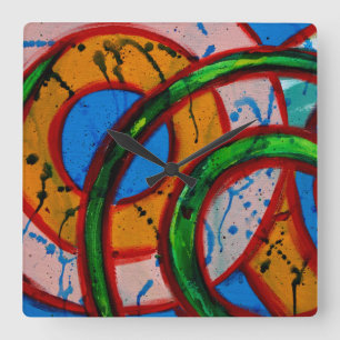 Relógio Quadrado Composição nº 20A de Michael Moffa