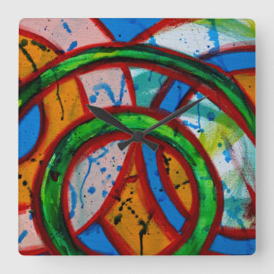 Relógio Quadrado Composição nº 20B de Michael Moffa