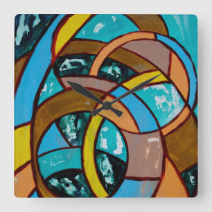 Relógio Quadrado Composição nº 8 de Michael Moffa