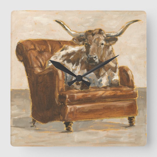 Relógio Quadrado Conforto Refinado I (Frente)