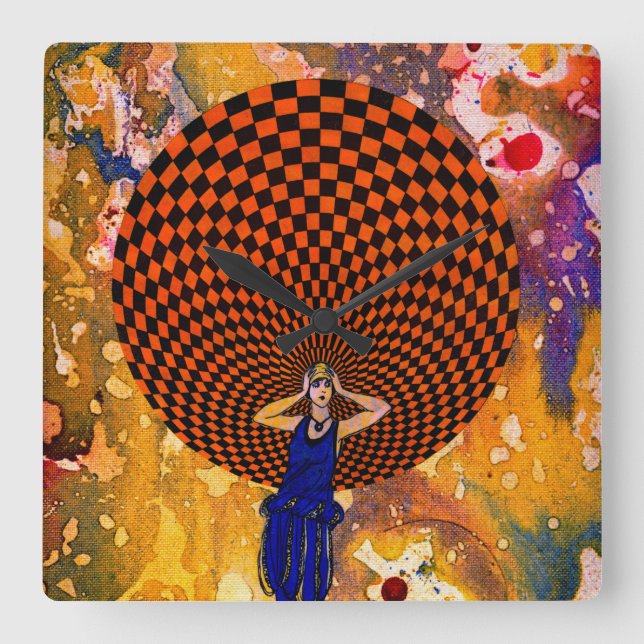 Relógio Quadrado Confusão de Michael Moffa (Frente)