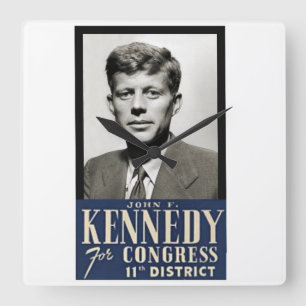 Relógio Quadrado Congressista John F. Kennedy cerca de 1946