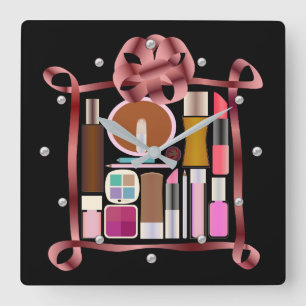 Relógio Quadrado Conjunto de cosméticos