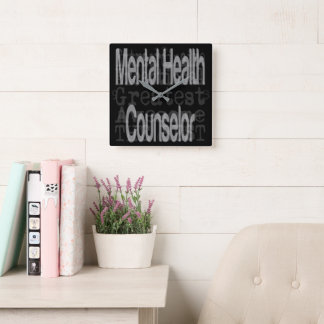 Relógio Quadrado Conselheiro de Saúde Mental Extraordinário