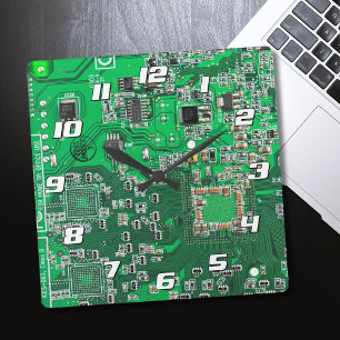 Relógio Quadrado Conselho do Circuito do Conjunto PCB Verde do Circ