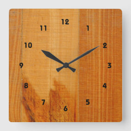 Relógio Quadrado Conselhos de madeira quentes