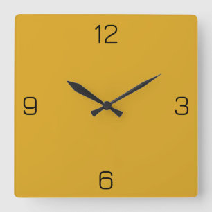 Relógio Quadrado Cor Amarelo DAA520 Goldenrod Adicionar Sua Opção D