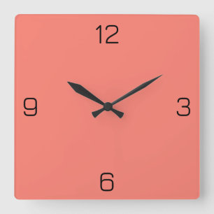 Relógio Quadrado Cor FA8072 rosa salmão com a opção Adicionar seu n