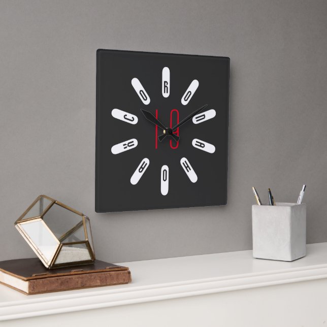 Relógio Quadrado CORONA 19 HOAX Square Wall Clock (Escritório)