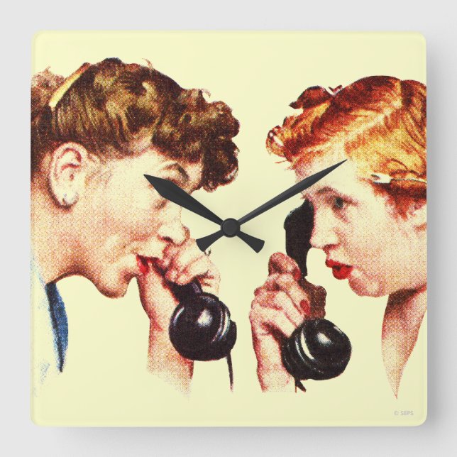 Relógio Quadrado Corrente da bisbolhetice (Frente)