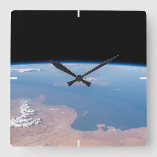 Relógio Quadrado Costa Da Tunísia E Líbia E Ilha Da Sicília (Frente)