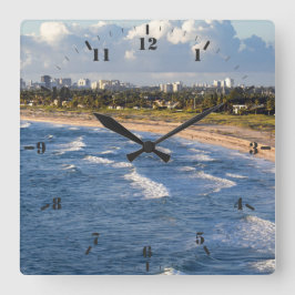 Relógio Quadrado costa de West Palm Beach na Flórida