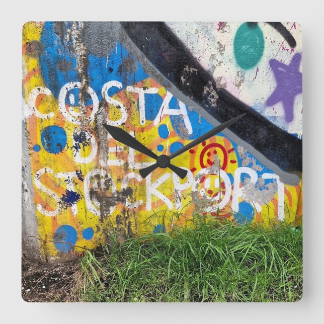 Relógio Quadrado Costa Del Stockport (Frente)