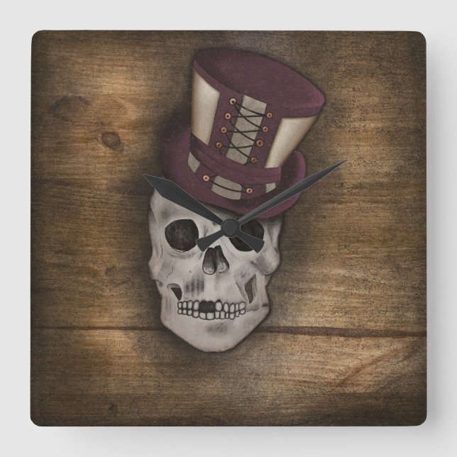 Relógio Quadrado Coussin Steampunk (Frente)