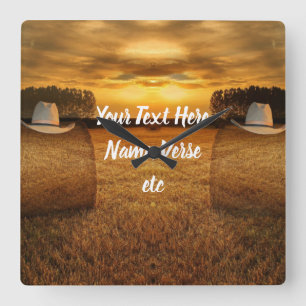 Relógio Quadrado Cowboy