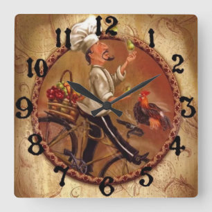 Relógio Quadrado Cozinha