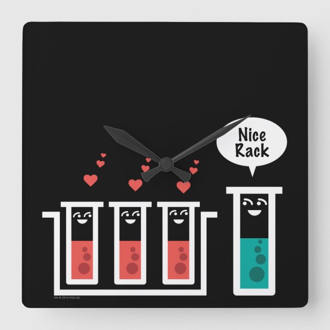 Relógio Quadrado Cremalheira agradável (Frente)