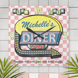 Relógio Quadrado Crie Seu Próprio Sinal Do 50 Retroativo Personaliz