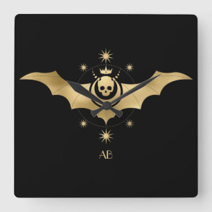 Relógio Quadrado Crie seu próprio Tarot do Diabo da Arcana Dourado