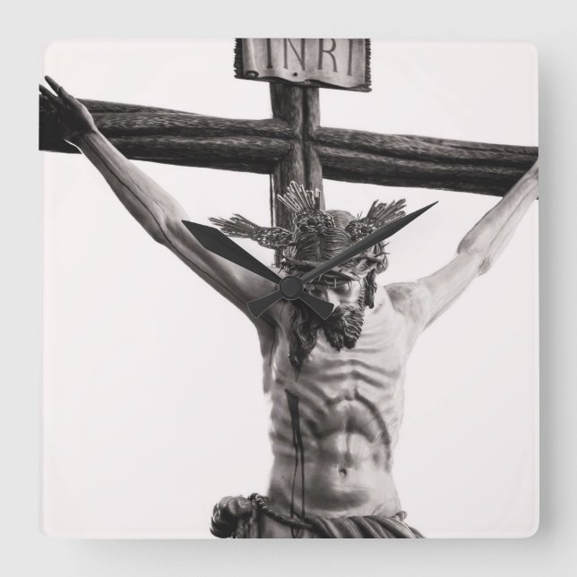 Relógio Quadrado Cristo JESUS  (Frente)