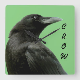 Relógio Quadrado Crow Clock