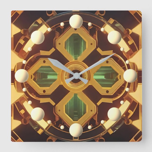 Relógio Quadrado cruz (Frente)