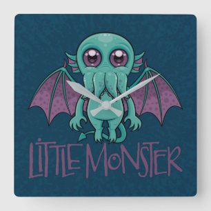 Relógio Quadrado Cthulhu Bebê Fofo Pequeno Monstro