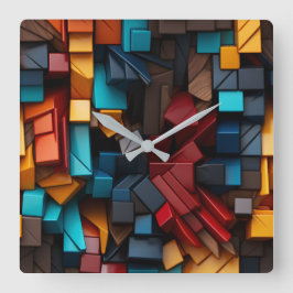 Relógio Quadrado Cubos principais