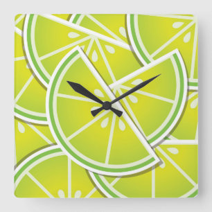 Relógio Quadrado cunhas de limão Funk