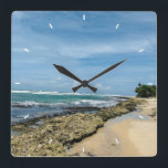 Relógio Quadrado Custom Family Photo Personalized Wall Clock<br><div class="desc">Custom Photo Personalized Square Wall Clock</div>