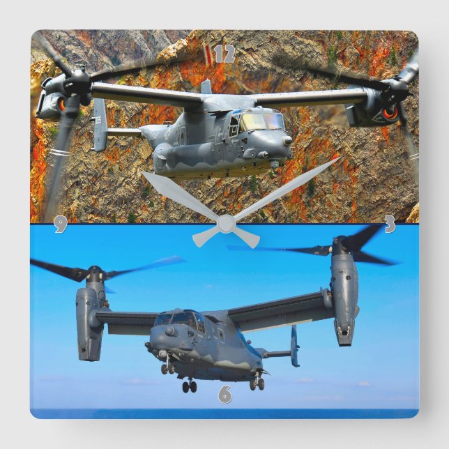 RELÓGIO QUADRADO CV-22 OSPREY (Frente)