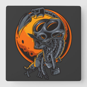 Relógio Quadrado Cyborg Square Wall Clock