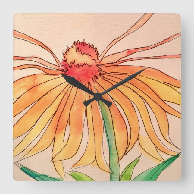 Relógio Quadrado Daisyclock (Frente)