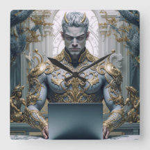 Dämonischer Krieger am Laptop Fantasy