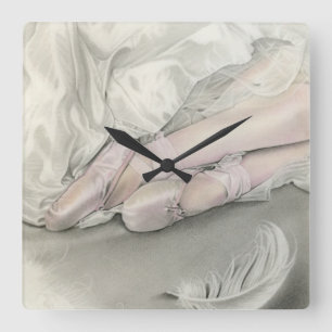 Relógio Quadrado Dança da bailarina do pulso de disparo da cisne