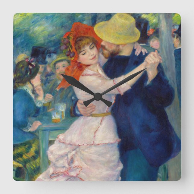 Relógio Quadrado Dança em Bougal, 1883 por Pierre-Auguste Renoir (Frente)
