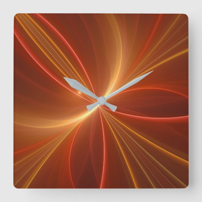Relógio Quadrado Dançar Com A Arte Fractal Moderna Abstrato (Frente)