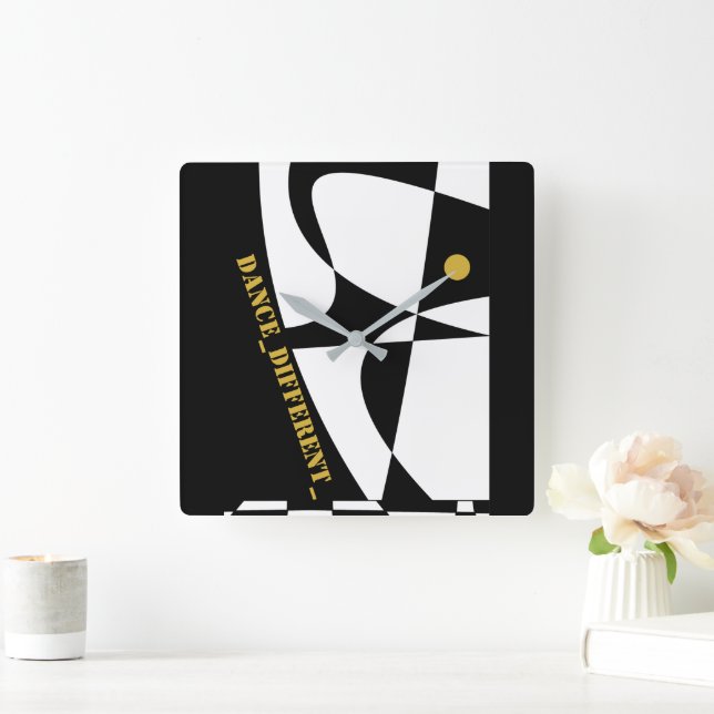 RELÓGIO QUADRADO DANCE_DIFFERENT_ (Lar)