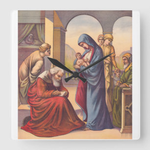 Relógio Quadrado Dando ao filho John um nome