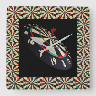 Relógio Quadrado Darts Como Jogar, Acerte O Quadro De Artes.
