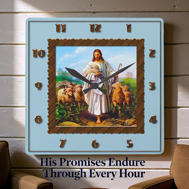 Relógio Quadrado de Pastor Bom (Criador carregado)