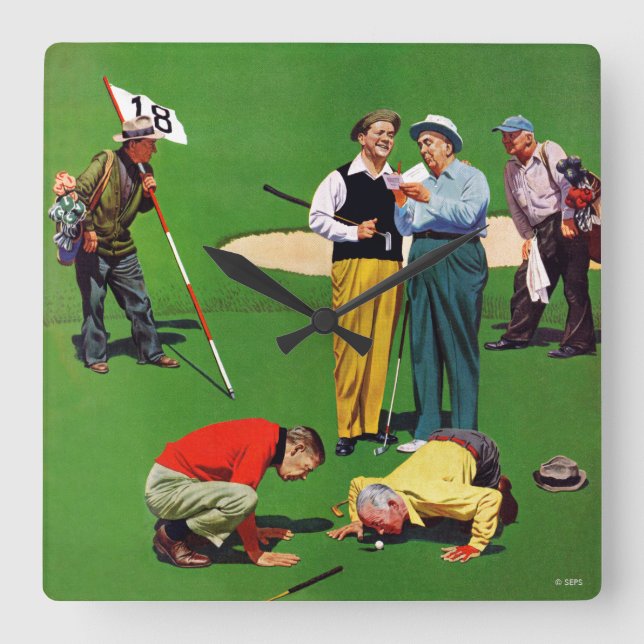 Relógio Quadrado Décimo oitavo Buraco (Frente)