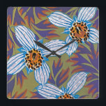 Relógio Quadrado Deco de Arte de Seguy #7 em Emporio Moffa<br><div class="desc">Vintage Art Deco pochoir design por Eugene Alain Seguy.</div>