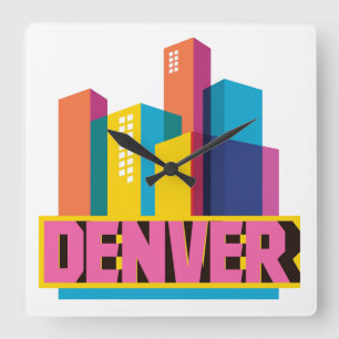 Relógio Quadrado Denver no design